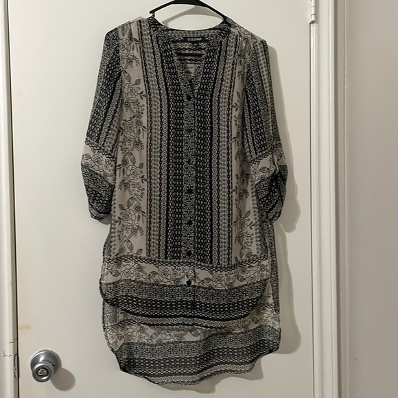 Roz & Ali Women's Black and Cream Patterned Top Size XS - Picture 1 of 6